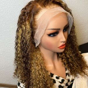 Curly Brown Lace Front Wig